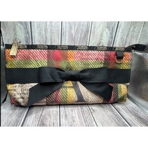 L.A.M.B Gwen Stefani x Le Sportsac Y2K Vintage RARE Bow Plaid Clutch Pouch Bag
